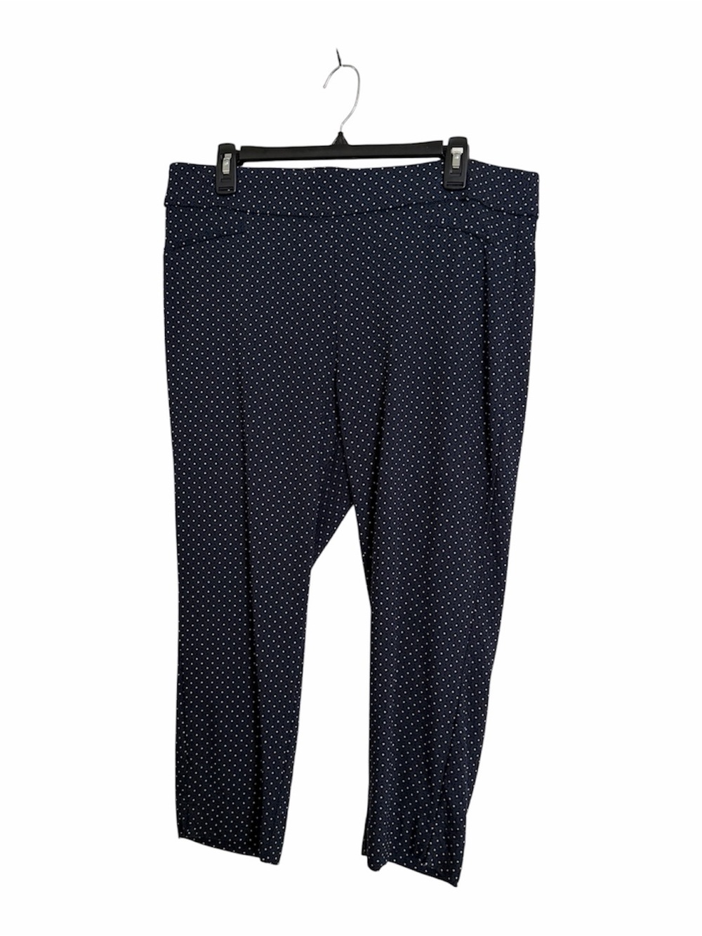 Elle Navy Polka Dot Capri Pull-On Pants